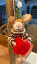 Load image into Gallery viewer, Sugarboo Felt Holiday Mouse Ornaments