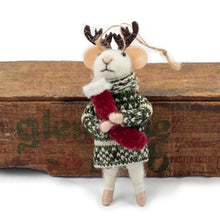 Load image into Gallery viewer, Sugarboo Felt Holiday Mouse Ornaments