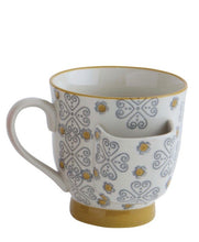 Load image into Gallery viewer, Hand-Stamped Mug with Tea Bag Holder, 4 Styles