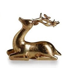 Load image into Gallery viewer, Large Gold Deer Looking Ahead, Sitting Deer & Small Deer