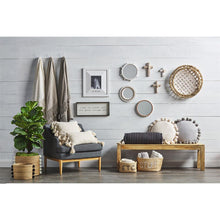 Load image into Gallery viewer, Mud Pie Round Pom Pillow