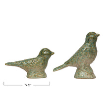 Load image into Gallery viewer, Debossed Stoneware Birds, Reactive Glaze
