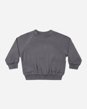 Load image into Gallery viewer, Quincy Mae Pocket Sweatshirt Midnight
