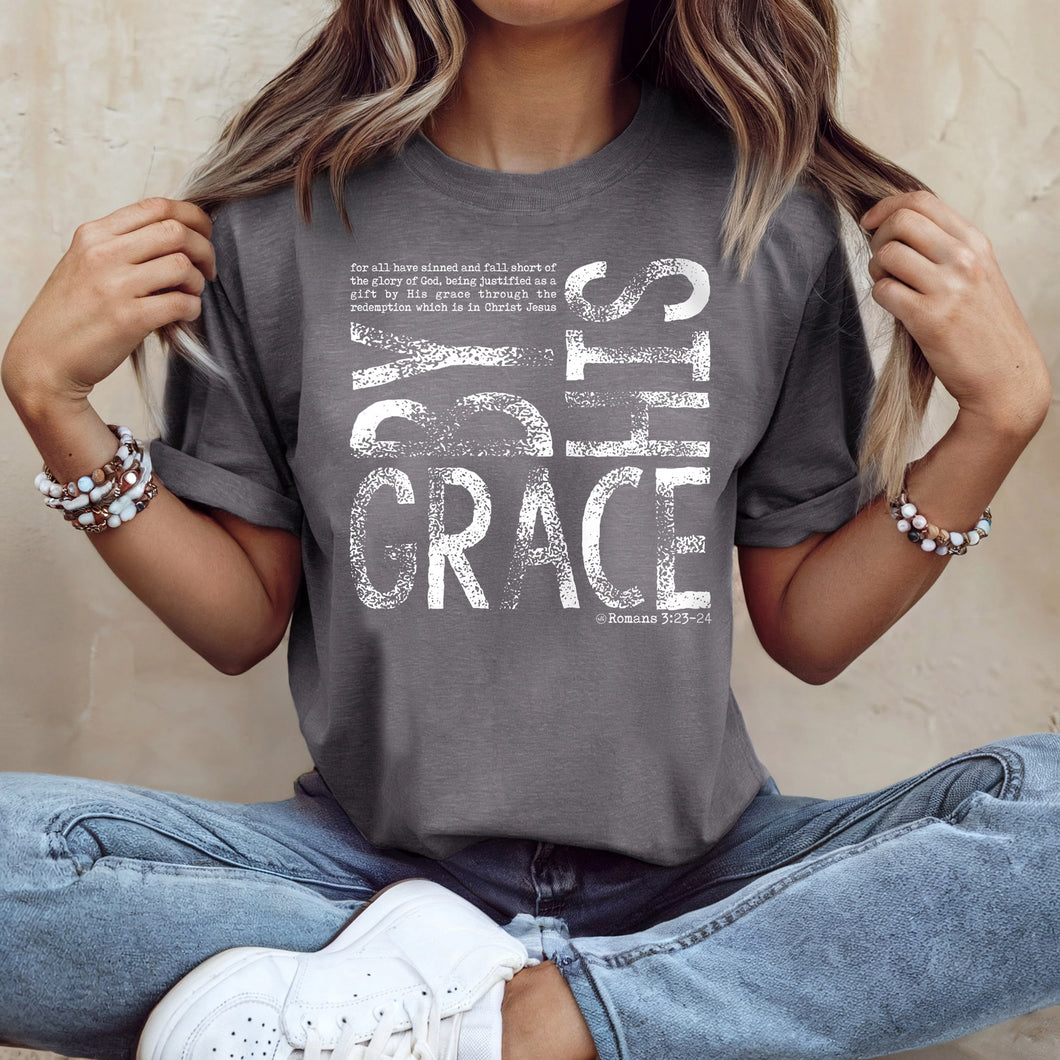 Comfort Colors By His Grace Christian Tee