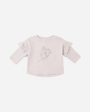 Load image into Gallery viewer, Quincy Mae Ruffle Long Sleeve Tee Fleur
