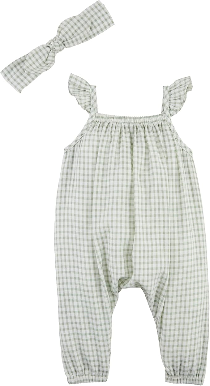 Mud Pie Green Check Longall