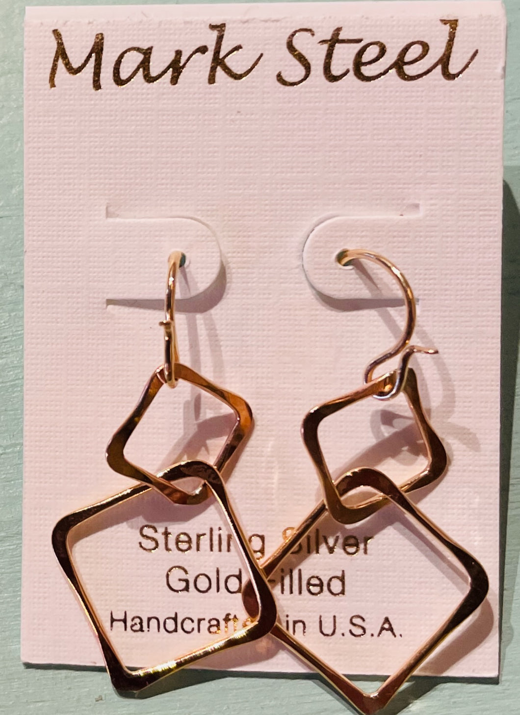 Gold Filled Married Square Earrings