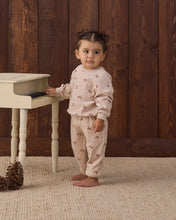 Load image into Gallery viewer, Quincy Mae Velour Relaxed Sweatpants - Red Bows
