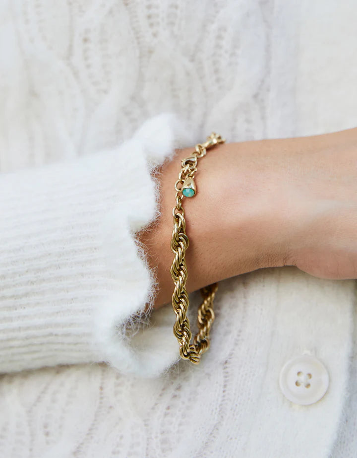 Spartina Splash Chunky May River Bracelet Gold 7.25-8