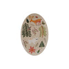 Storied Home Wildwood Stoneware Platter with Hand-Painted Botanical Animals