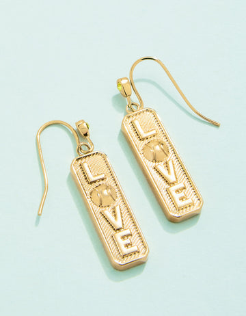 Spartina Splash LOVE Tennis Earrings Gold