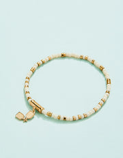 Spartina Splash Pickleball Paddle Stretch Bracelet White