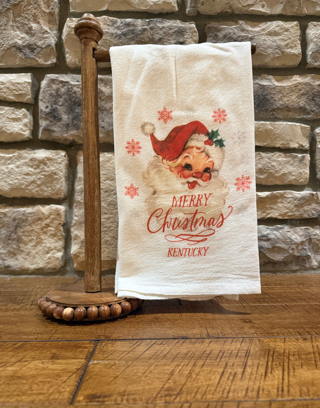 Santa Claus Kentucky Custom Tea Towel