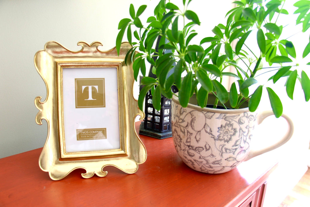 Two's CompanyBrocante Distressed Gold Leaf Photo Frames