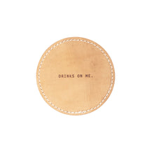 Load image into Gallery viewer, Sugarboo Drinks On Me Set of 4 Leather Coasters
