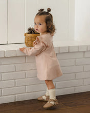 Load image into Gallery viewer, Quincy Mae  Long Sleeve Flutter Dress Dusty Rose
