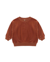 Load image into Gallery viewer, Quincy Mae Velour Relaxed Sweatshirt- Redwood
