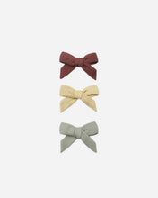 Load image into Gallery viewer, Quincy Mae Bow W. Clip, Set Of 3 Black Cherry, Butterscotch, Laurel
