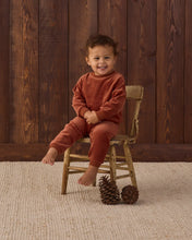 Load image into Gallery viewer, Quincy Mae Velour Relaxed Sweatshirt- Redwood
