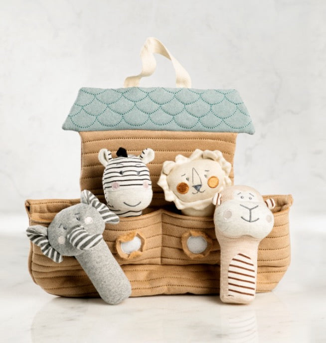 Noah's Ark with Squeakers plush toy set