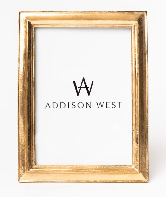 Two's Company Chalet Gold Leaf Photo Frame