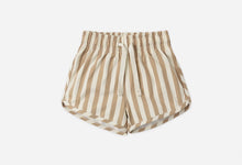 Load image into Gallery viewer, Quincy Mae Boys Swim Short Retro Latte Stripe
