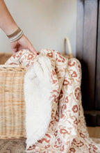 Load image into Gallery viewer, Helen Woven Cotton Sherpa-Backed Patterned Fringed Throw

