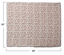 Load image into Gallery viewer, Helen Woven Cotton Sherpa-Backed Patterned Fringed Throw
