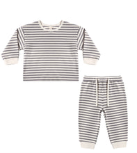 Load image into Gallery viewer, Quincy Mae Cozy Set Slate Stripe
