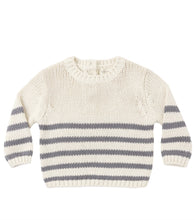 Load image into Gallery viewer, Quincy Mae  Rex Sweater Slate Stripe
