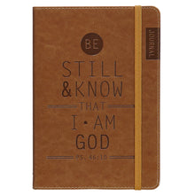 Load image into Gallery viewer, Journal W/Elastic Be Still Brown Ps. 46:10
