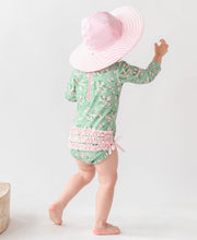 Load image into Gallery viewer, RuffleButts Girls Pink Seersucker Swim Hat
