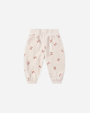 Load image into Gallery viewer, Quincy Mae Velour Relaxed Sweatpants - Red Bows
