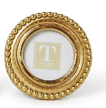 Load image into Gallery viewer, Two&#39;s Company Golden Beaded Textured Photo Frame
