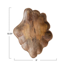 Load image into Gallery viewer, Carved Mango Wood Scalloped Bowl
