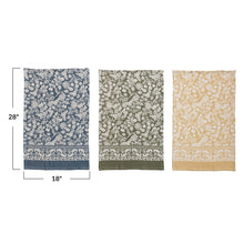 Load image into Gallery viewer, Cotton Printed Tea Towels w/ Floral Pattern, Set of 3
