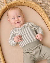 Load image into Gallery viewer, Quincy Mae Side Snap Bodysuit + Pant Set Laurel Stripe
