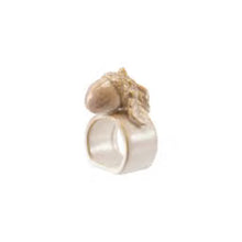 Load image into Gallery viewer, Stoneware Napkin Ring with Acorn
