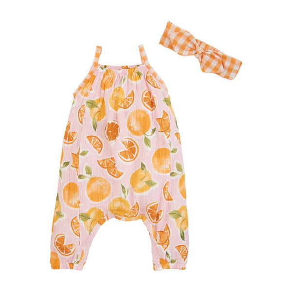 Mud Pie Orange Longall & Headband Set