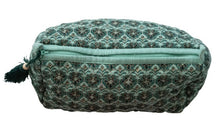 Load image into Gallery viewer, Cotton Slub Block Printed Zip Pouch with Tassel
