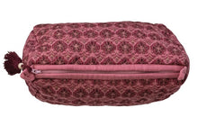 Load image into Gallery viewer, Cotton Slub Block Printed Zip Pouch with Tassel
