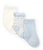 Barefoot Dreams Baby Newborn-6 Months CozyChic Lite Socks 3-Pack