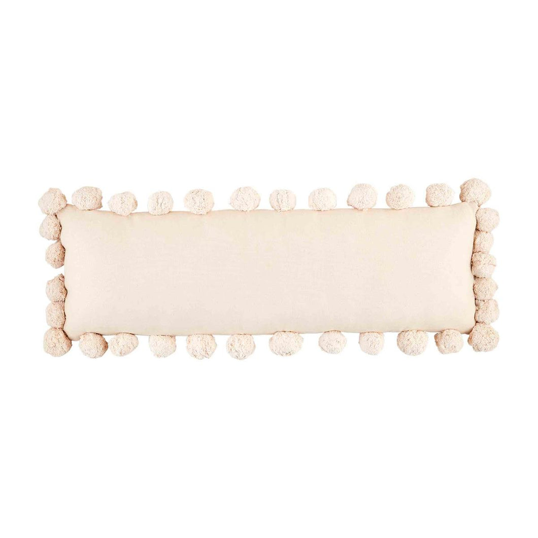 Mud Pie Cream Pom-Pom Pillow