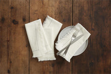 Load image into Gallery viewer, Mud Pie- White Fringe Napkin Set
