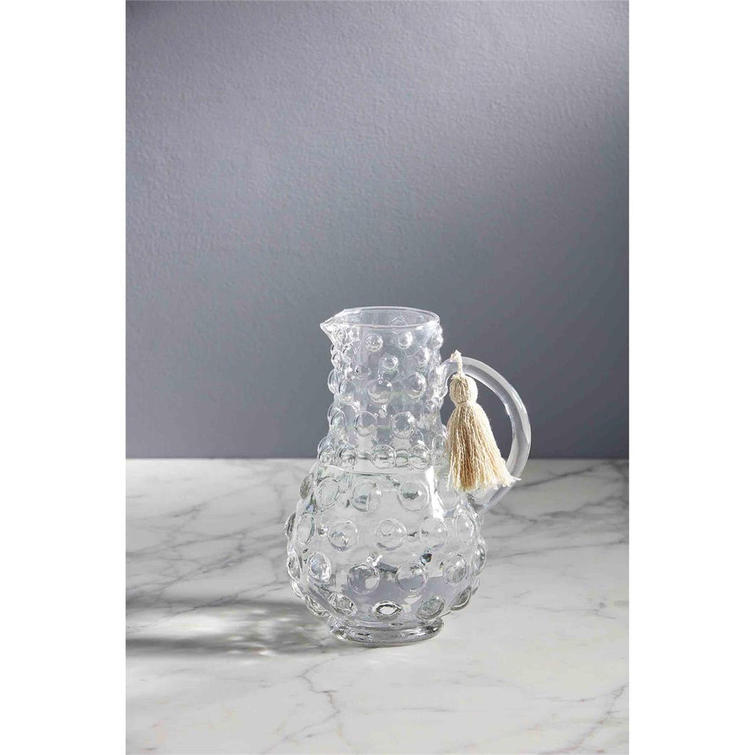 Mud Pie- Hobnail Glass Pitcher