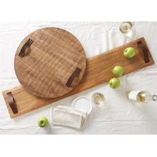 Load image into Gallery viewer, Mud Pie Round Charcuterie Oversized Wood Board
