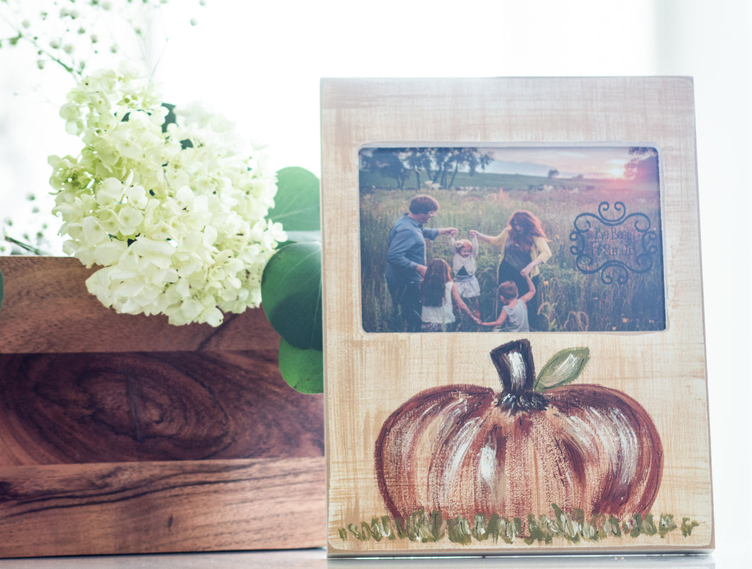 Plaid Pumpkin Picture Frame