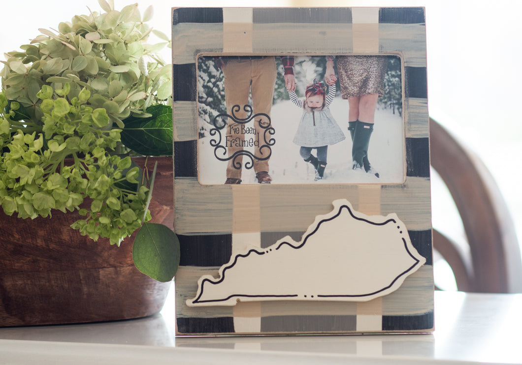 Kentucky Raised State Picture Frame
