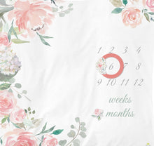 Load image into Gallery viewer, Floral Milestone Blanket
