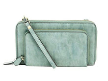 Load image into Gallery viewer, Brushed Mini Convertible Zip Around Wristlet
